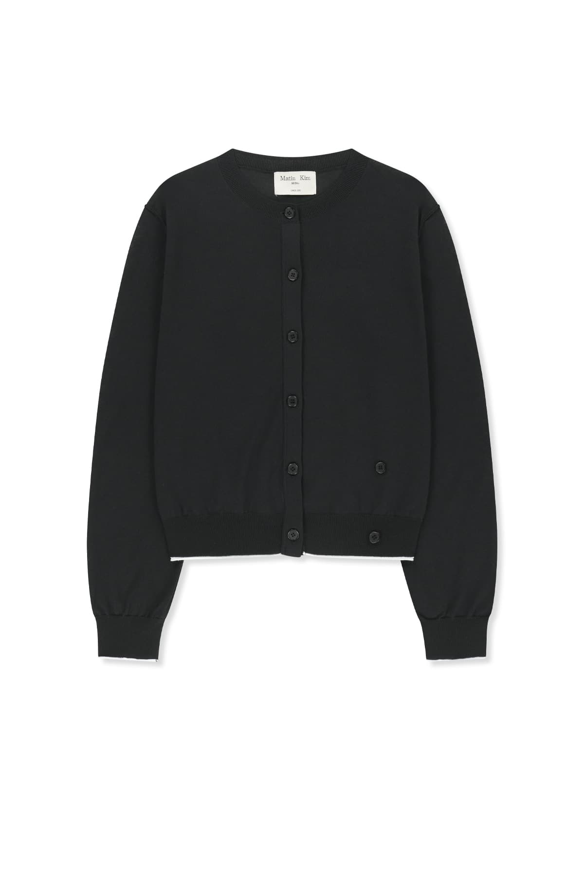 BACK LOGO SHEER CARDIGAN FOR WOMEN IN BLACK