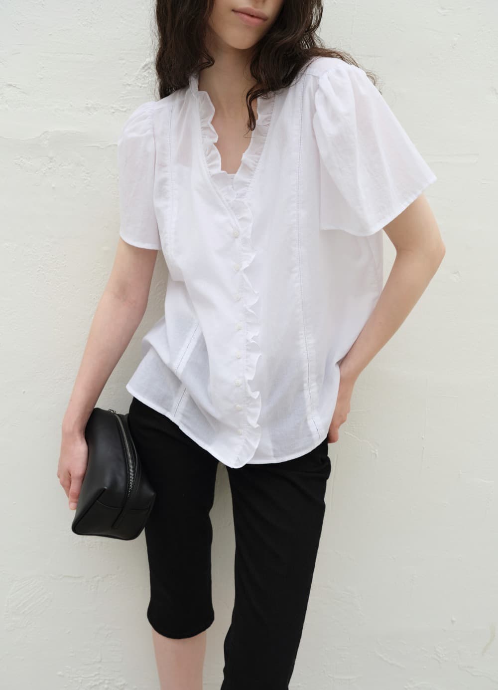 French Ruffle Blouse - Snow White