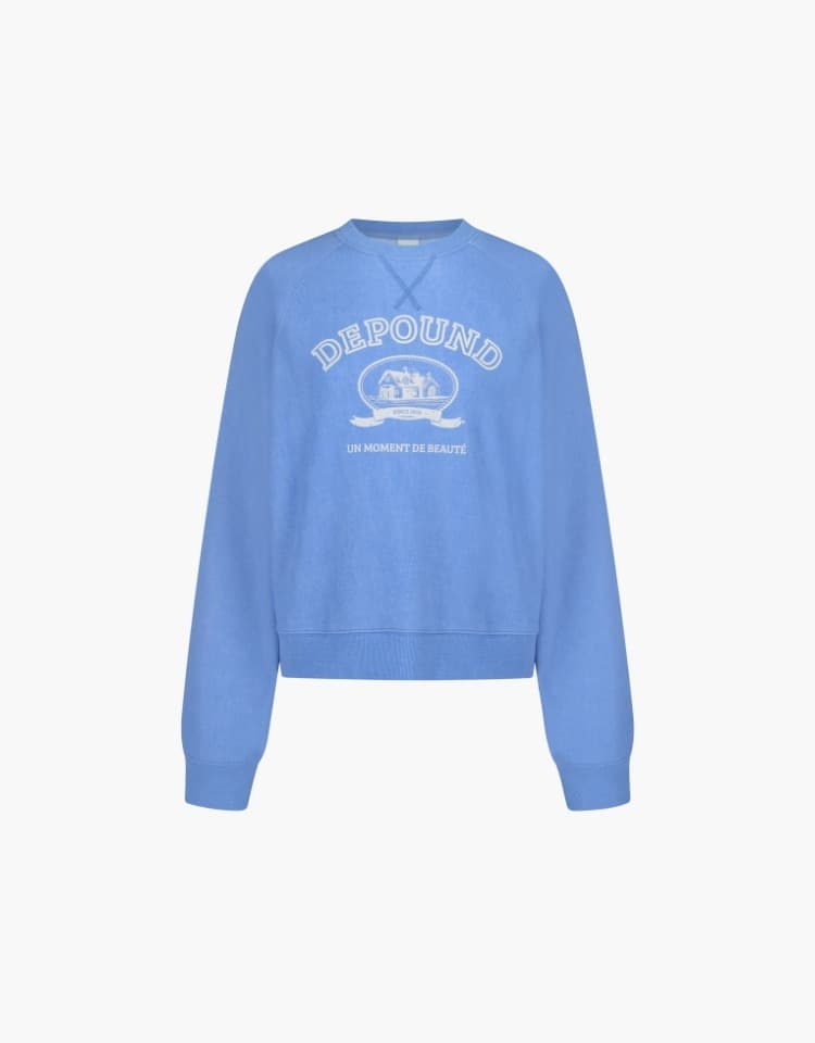 artwork pigment sweatshirt - blue