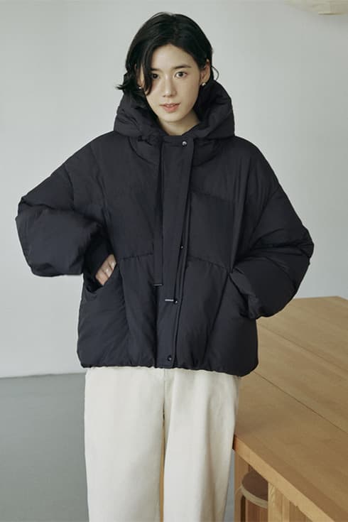25WN hoody down jumper [BK]