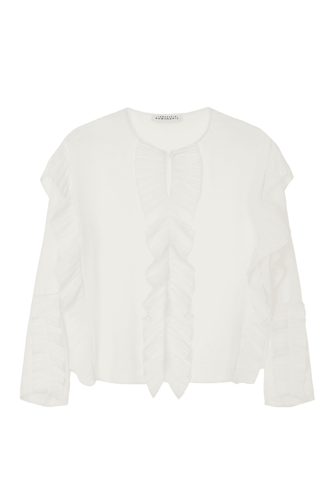 Petal Ruffle Blouse (White)