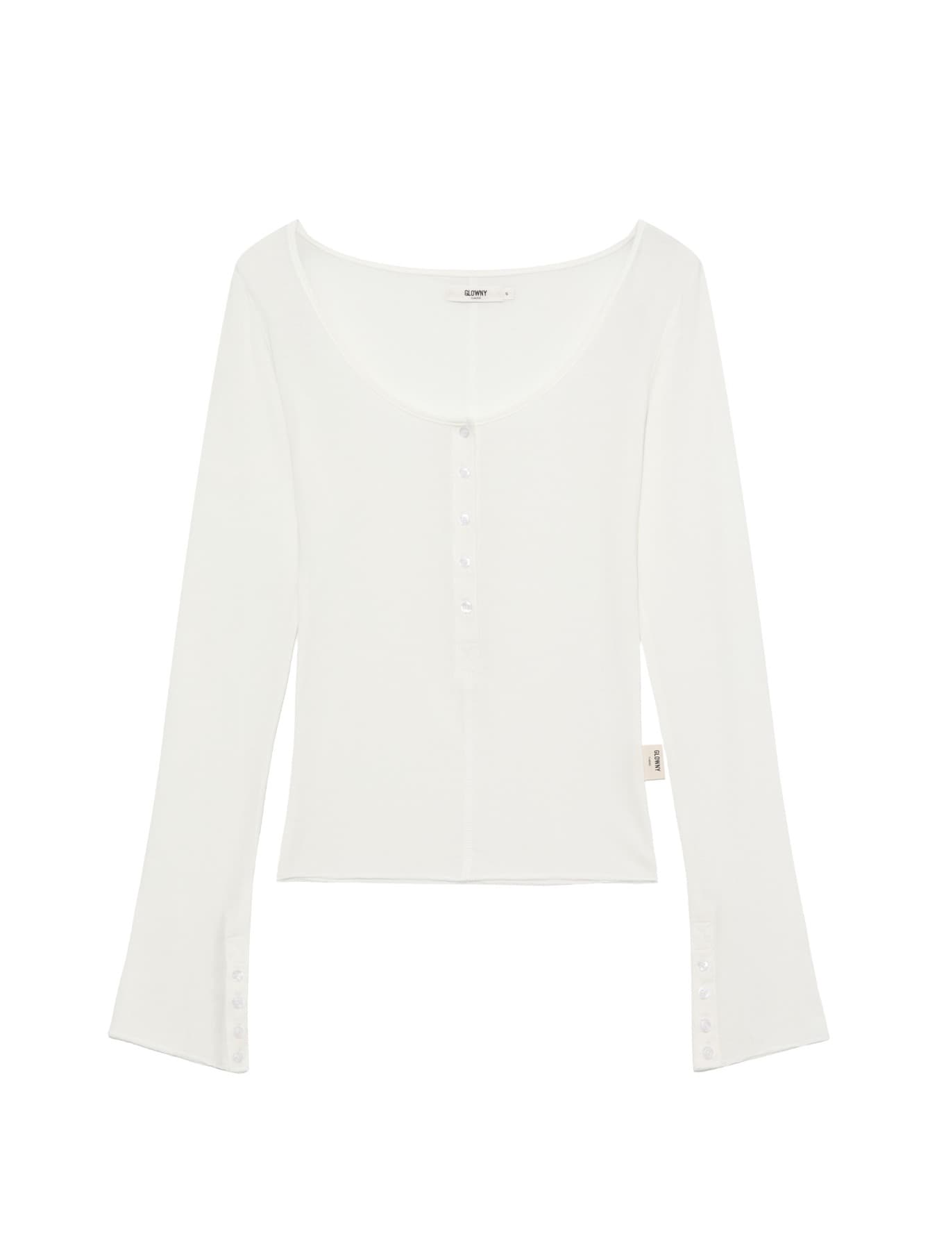 G BUTTON LONG SLEEVE (WHITE)