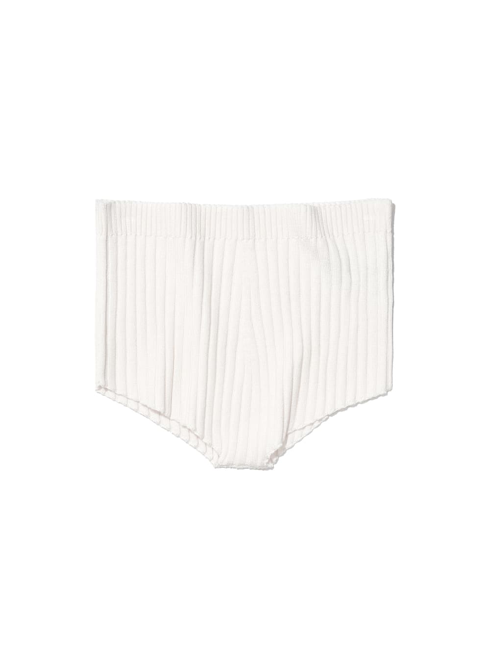 RIBBED KNIT MICRO SHORTS_IVORY