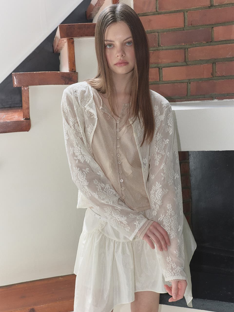 CROCHET LACE CARDIGAN (IVORY)