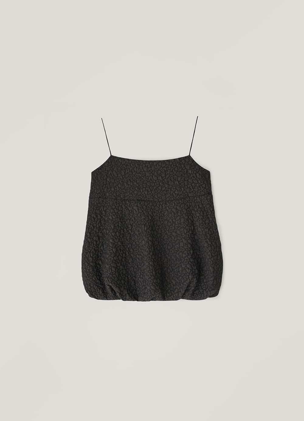 Peplum Balloon Bustier - Black