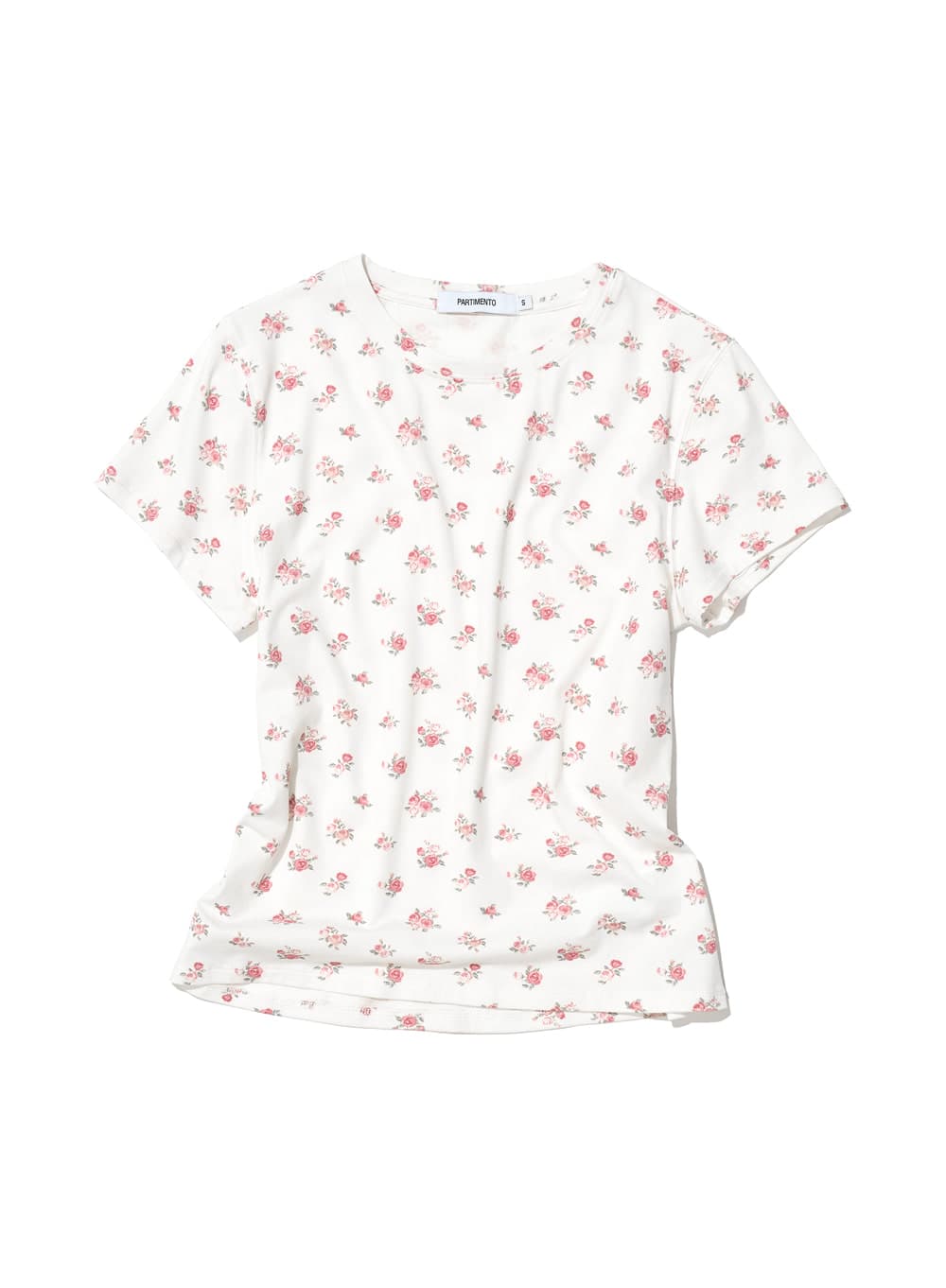FLORAL PRINTED SHORT SLEEVE TEE_WHITE