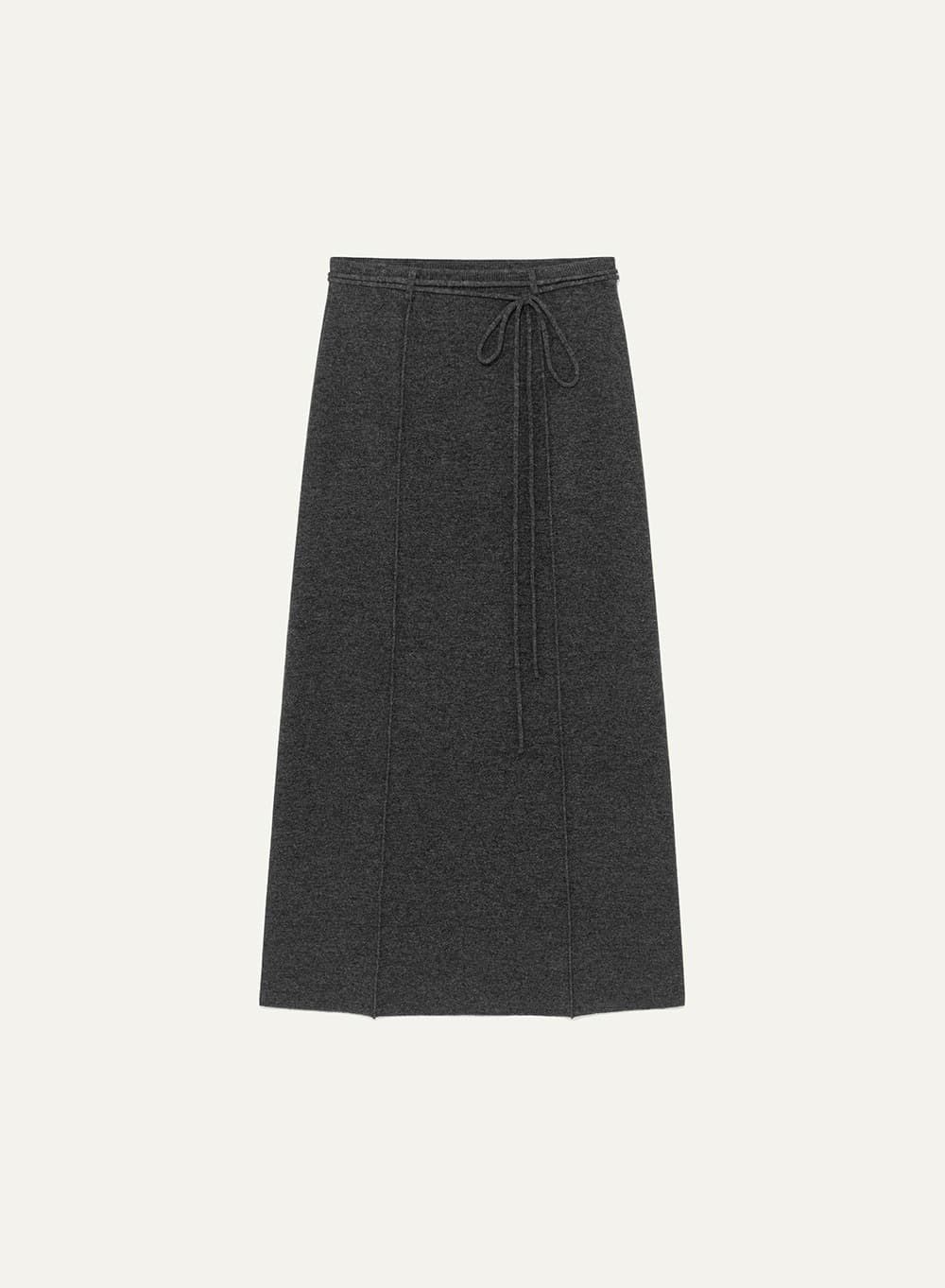 Claudia Knit Skirt Melange Gray