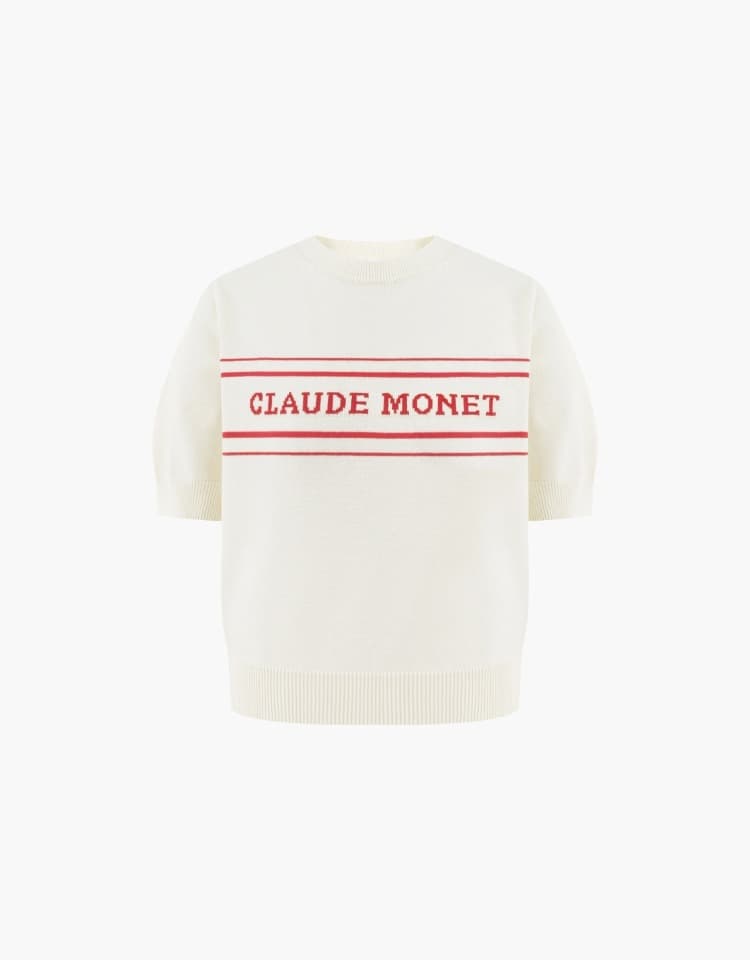 monet jacquard knit - white