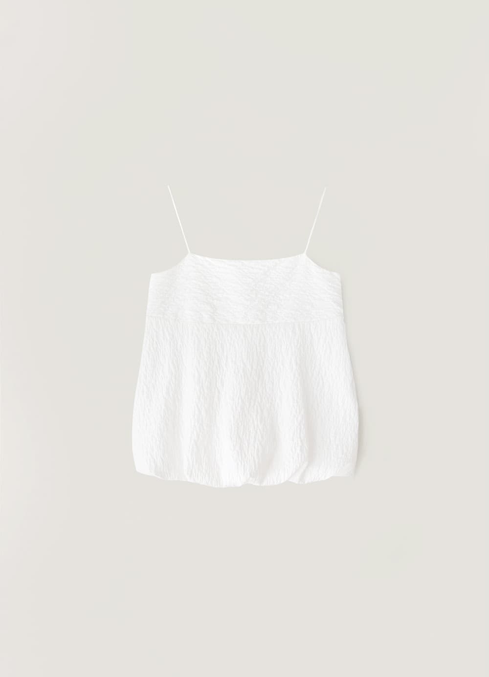 Peplum Balloon Bustier - Off White