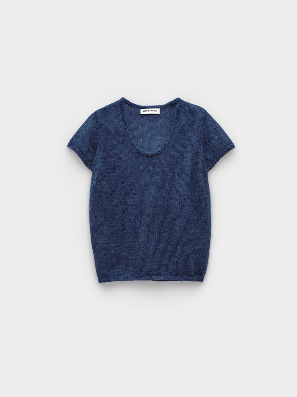 Short Sleeve Knit Top_Blue