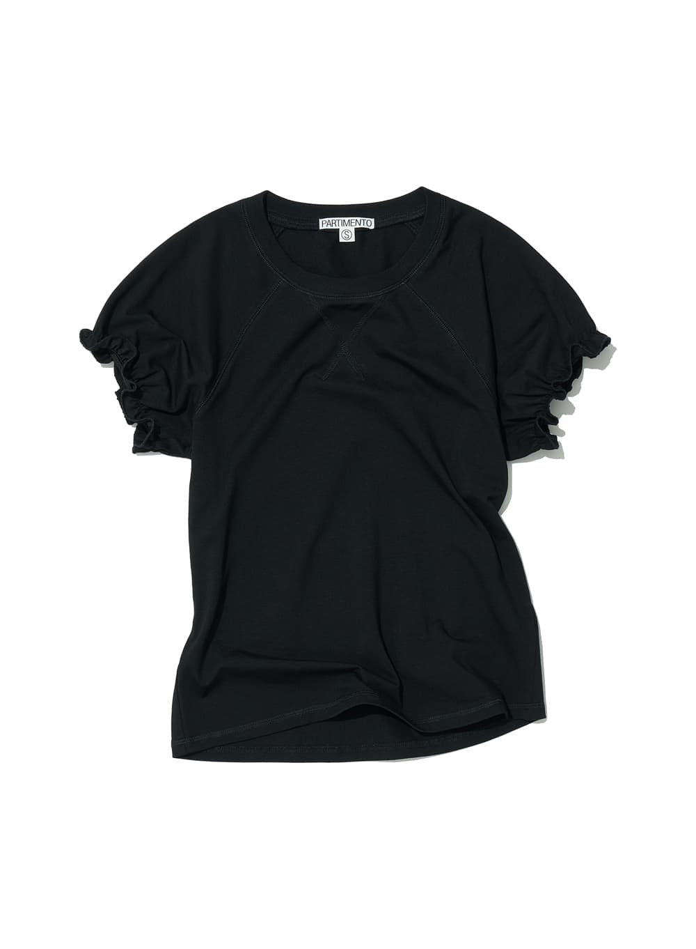RAGLAN PUFF SHORT SLEEVE TEE_BLACK