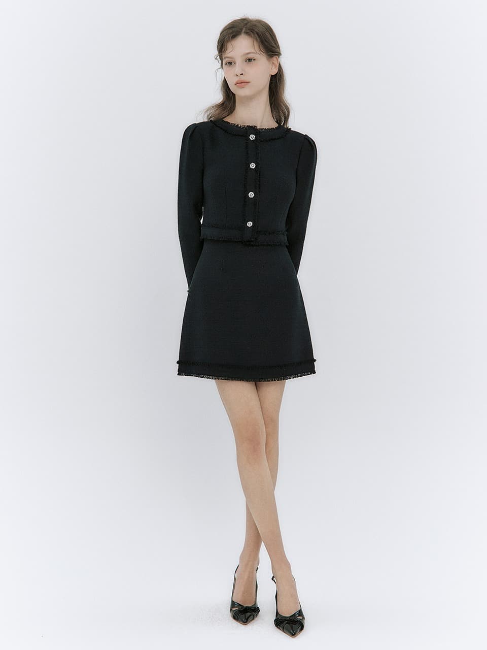 Tuuli tweed mini skirt