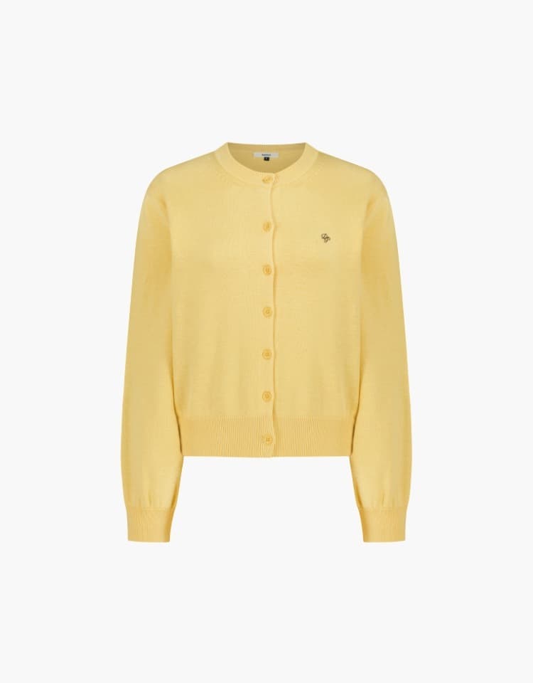 basic cotton cardigan - light yellow