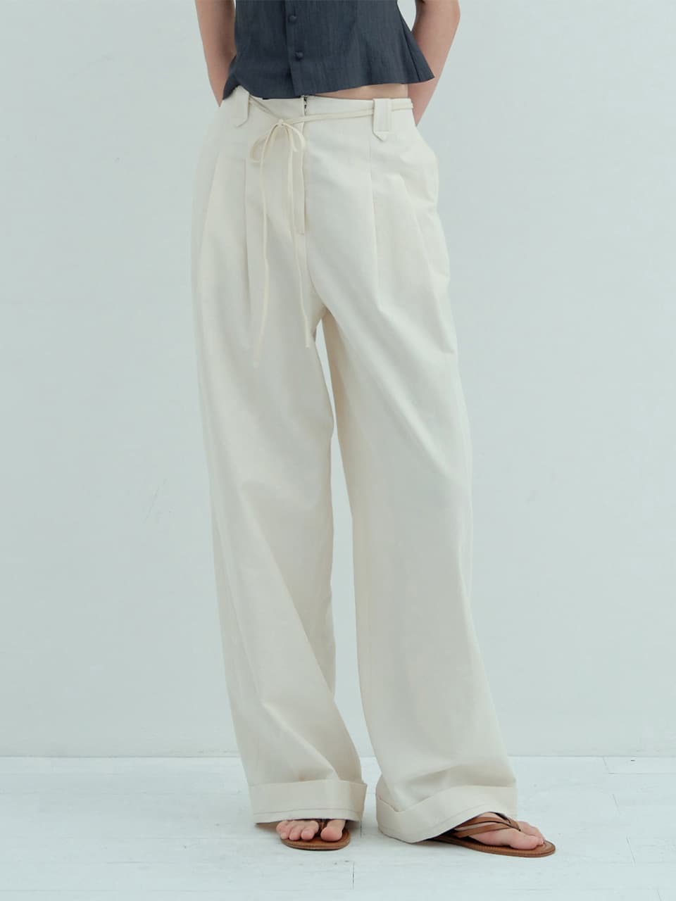 Crispy Air Pants(Short/Long)  [Cream-Short XS 5/27 예약배송]