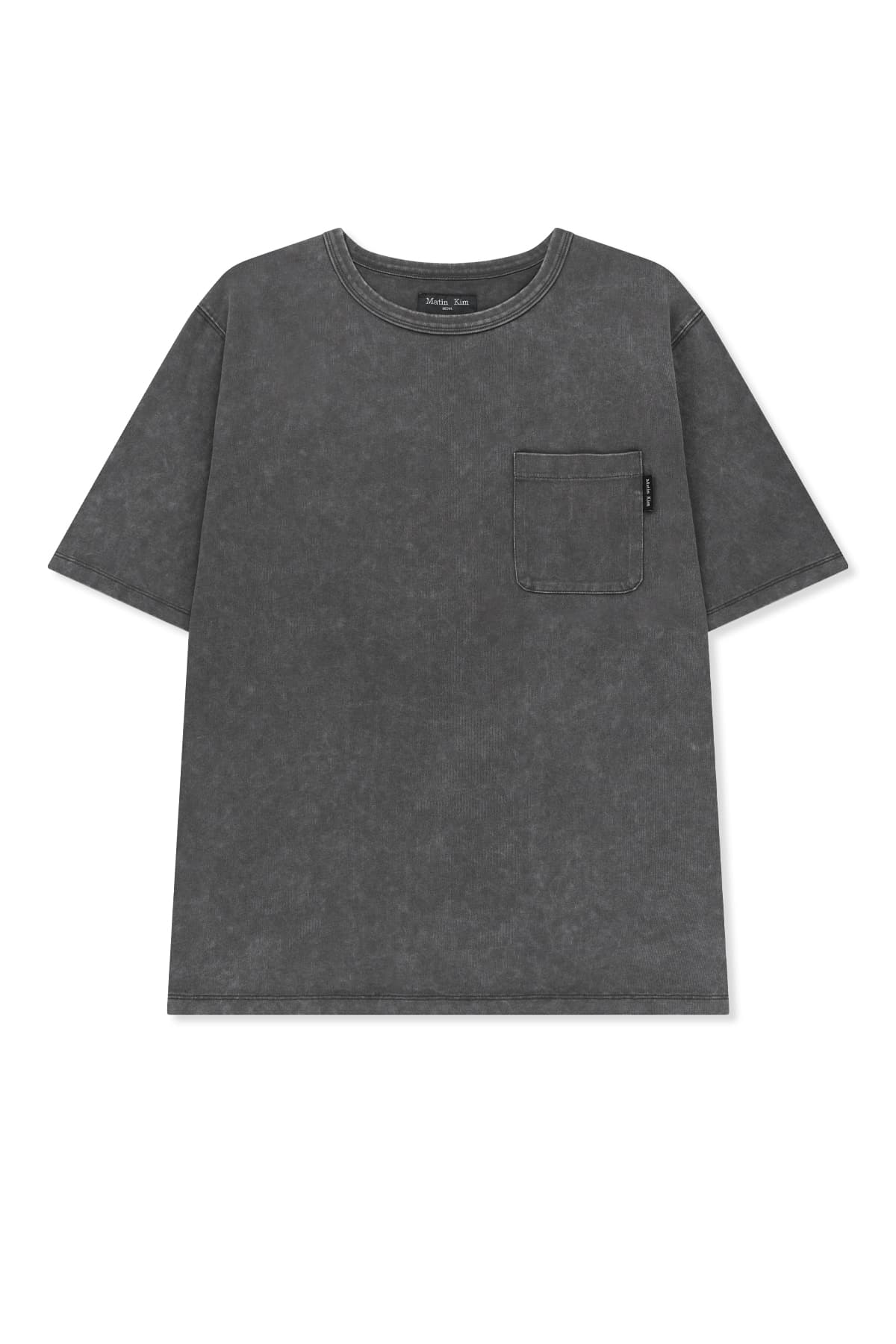 VINTAGE WASHED POCKET TOP FOR MEN IN CHARCOAL