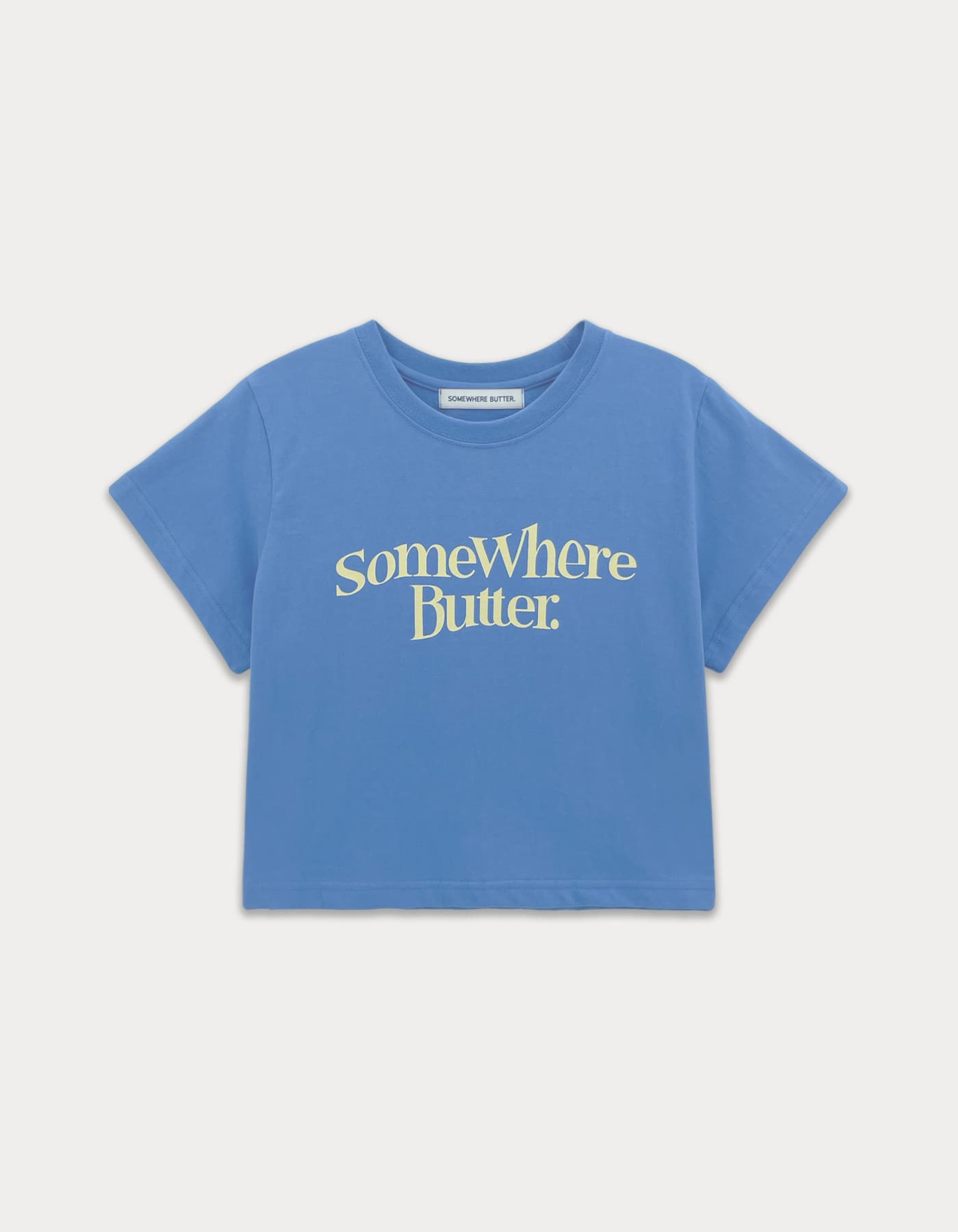 5th / Wave Logo Crop Top - Blue