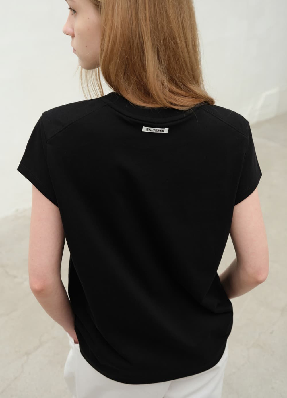 Boyfit Cap Sleeve T-shirt - Black