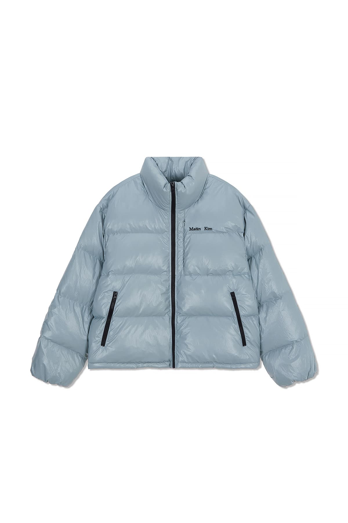 SMALL LOGO VOLUME DOWN JUMPER FOR MEN IN LIGHT GREY