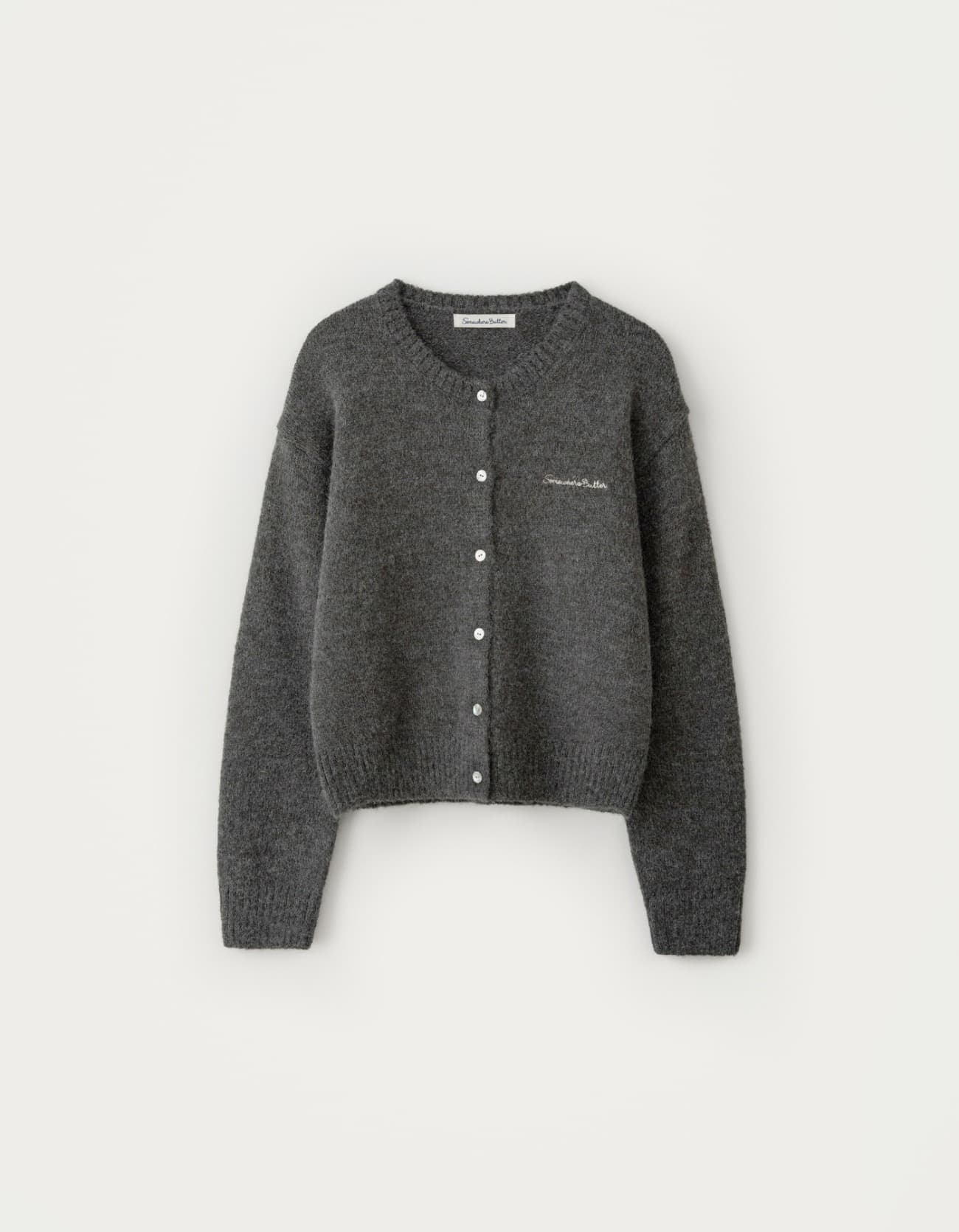Manon Alpaca Cardigan - Charcoal