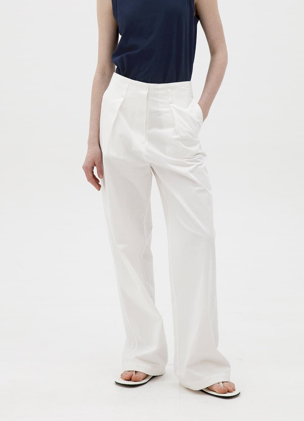 Cotton Wide Pants - Off White