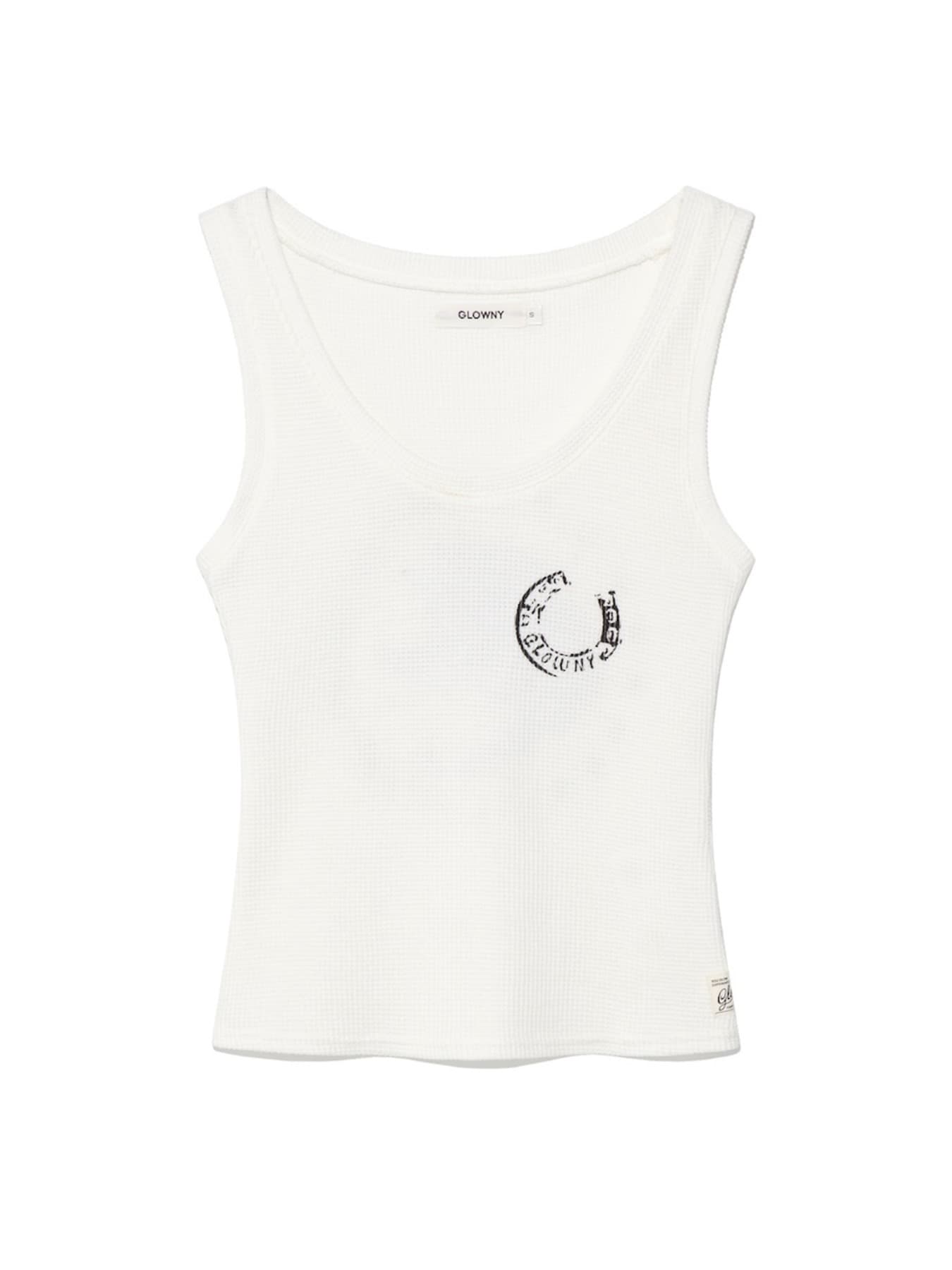ROCKY WAFFLE SLEEVELESS TOP (WHITE)