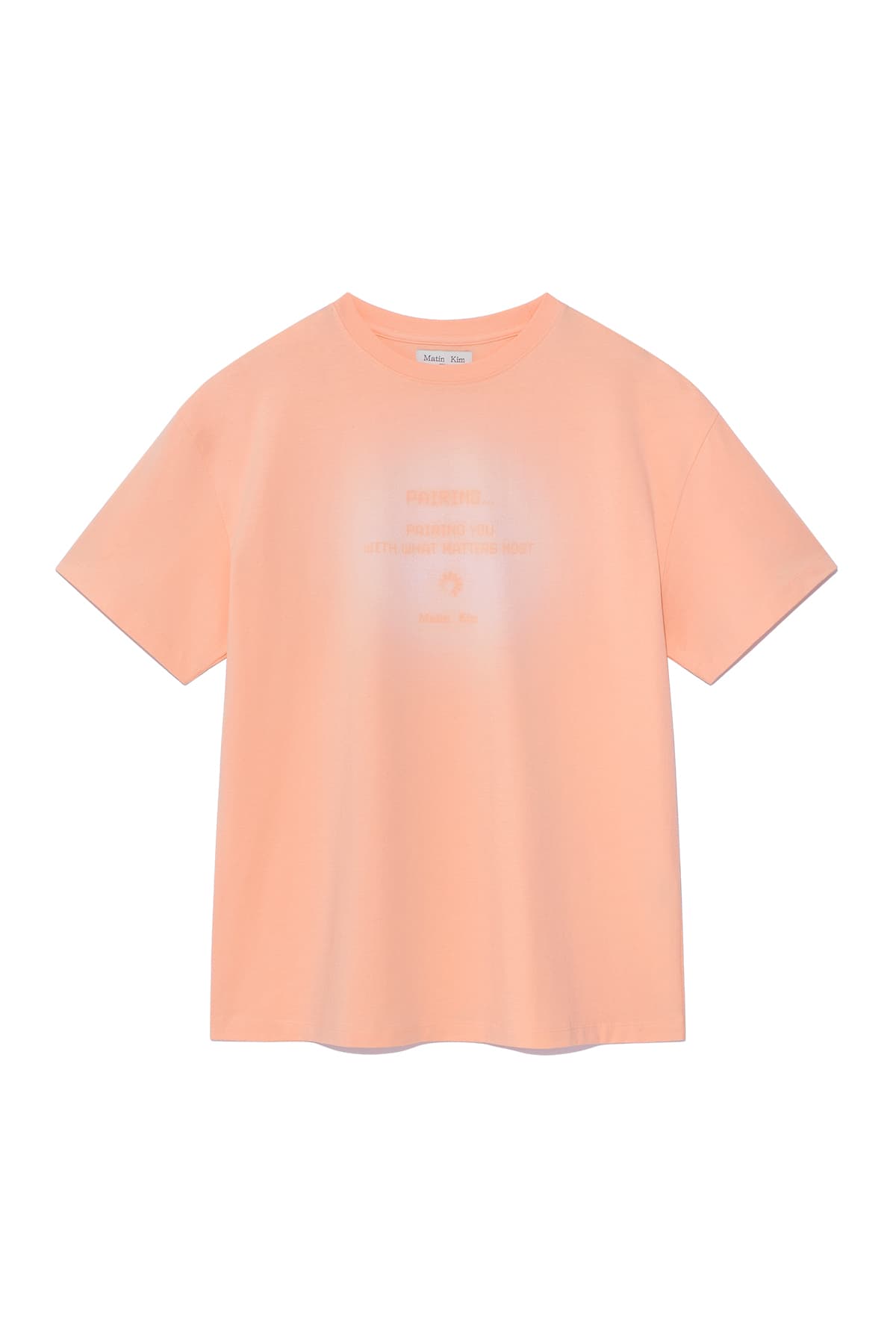 PAIRING LOGO PRINTING TOP FOR WOMEN IN PEACH