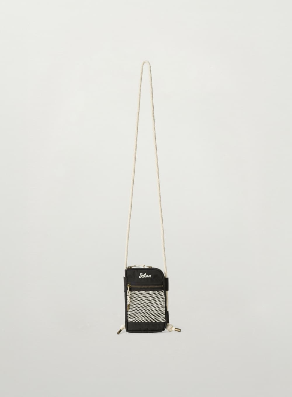 Net Pocket Travel Cross Bag - Dark Brown