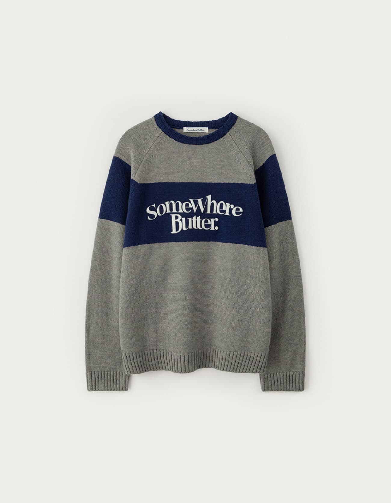 Casual Wave Logo Knit - Grey