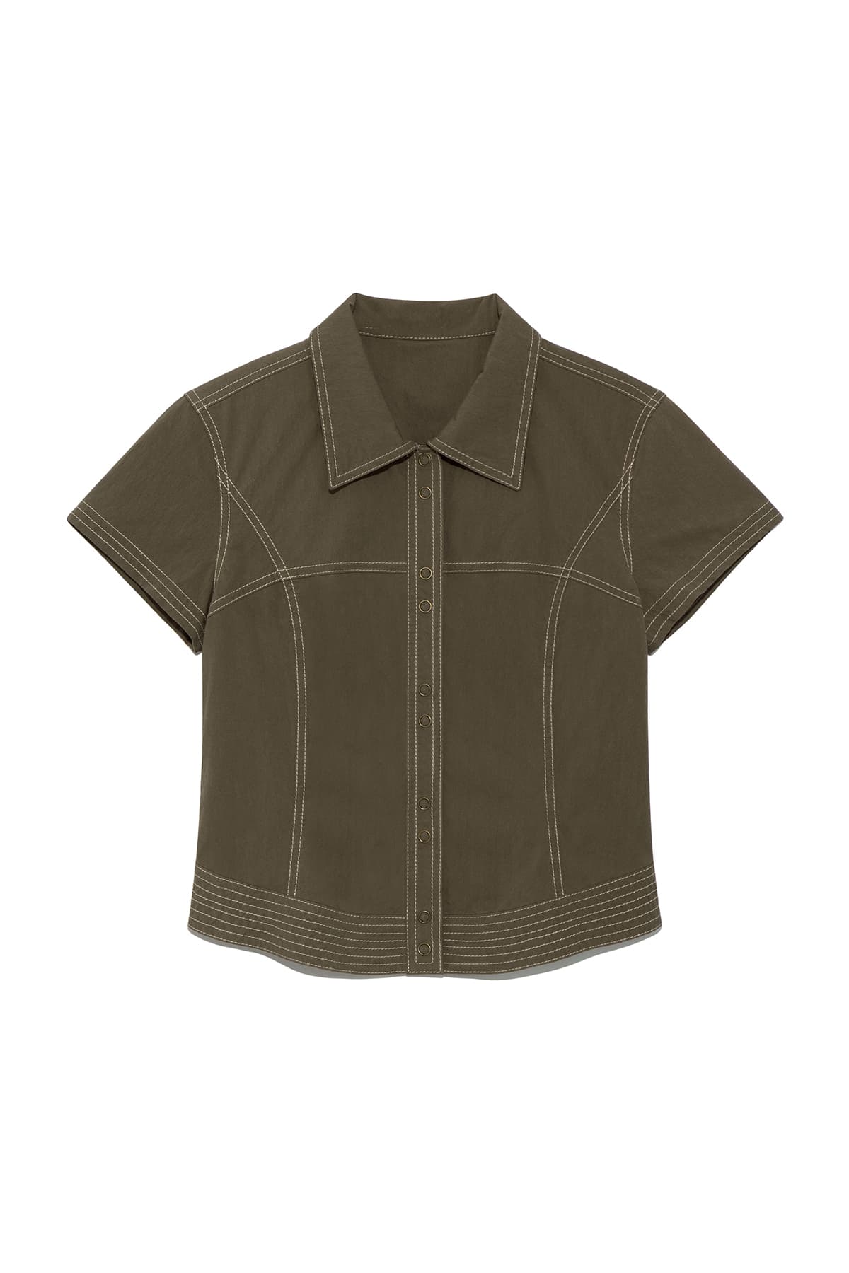 STITCH POINT SLIM SHIRKET IN KHAKI