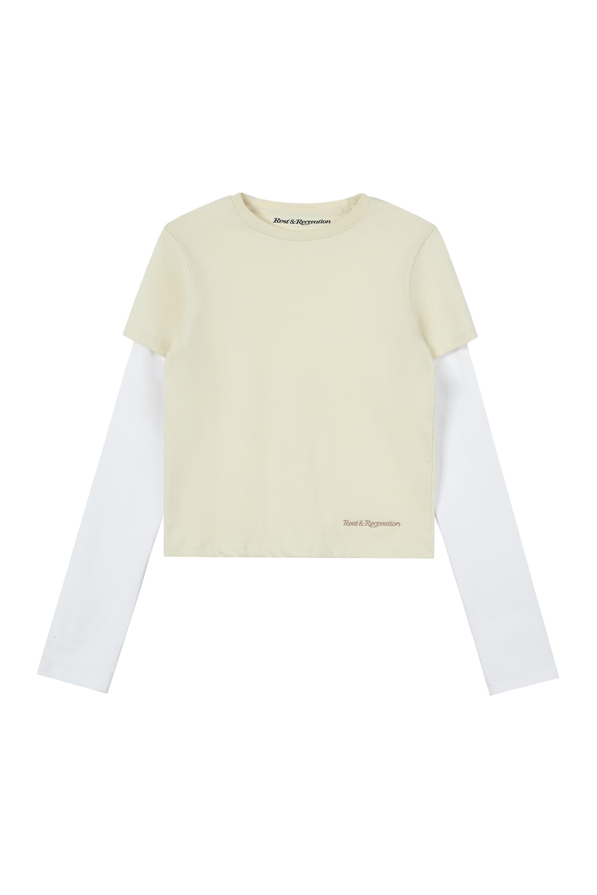 LAYERED SLEEVE TOP - CREAM