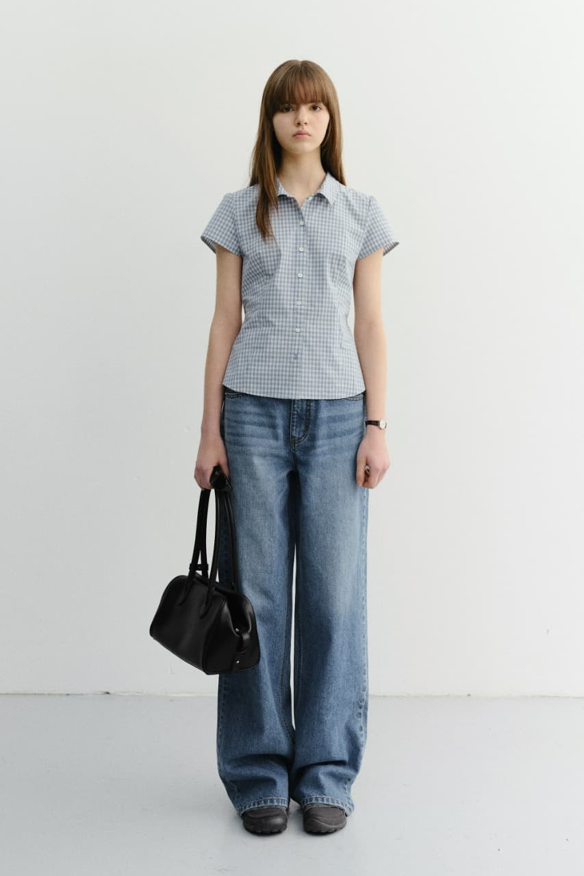 SUMMER RELAXED WIDE JEANS CLASSIC BLUE_UDPA6B232B2