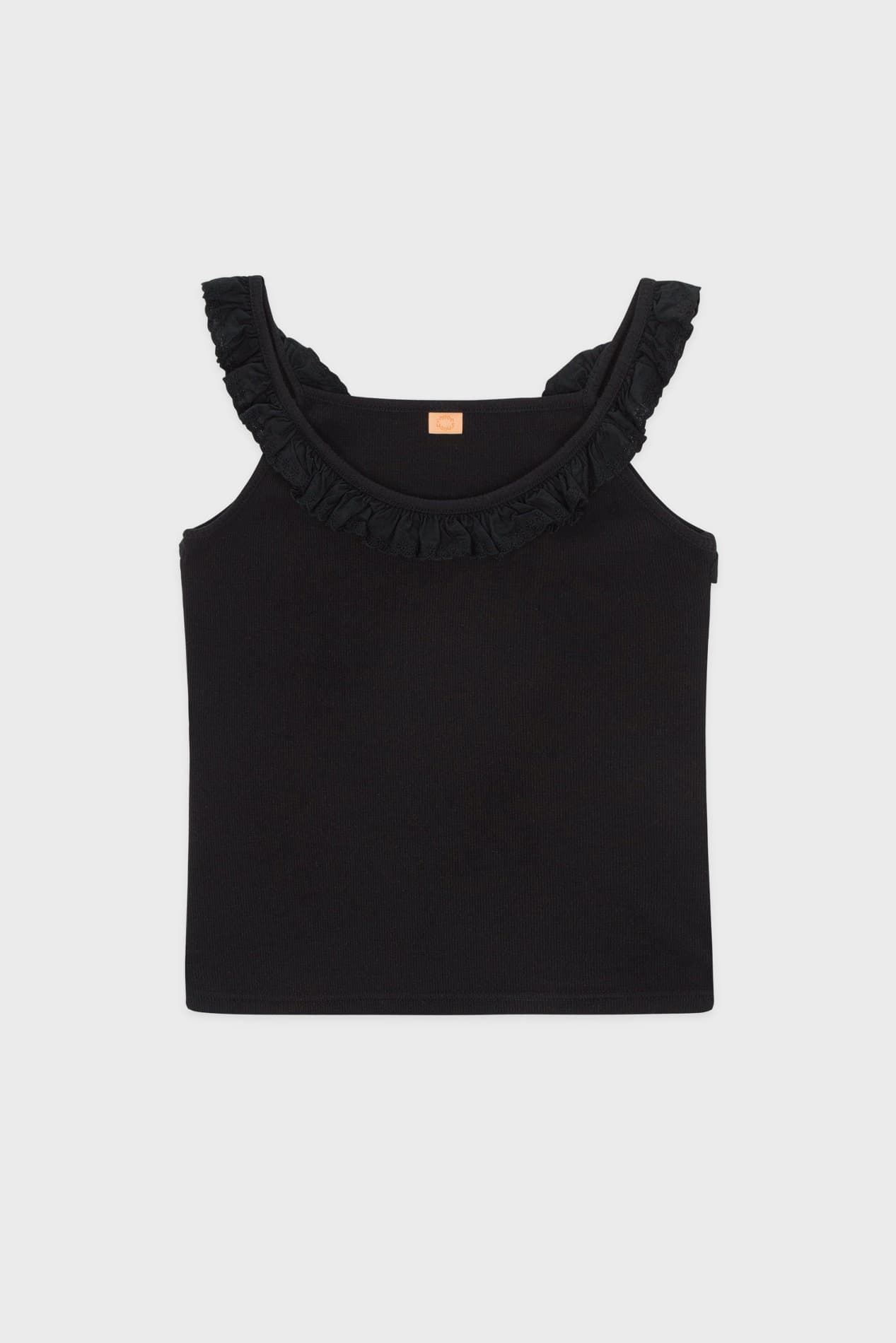 Lace Frill Sleeveless (Black)