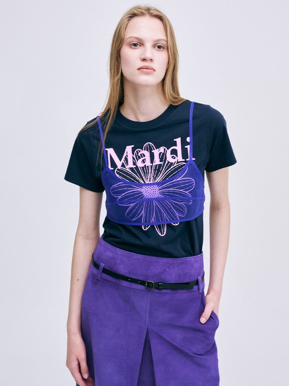 SHEER LAYERED BUSTIER_PURPLE