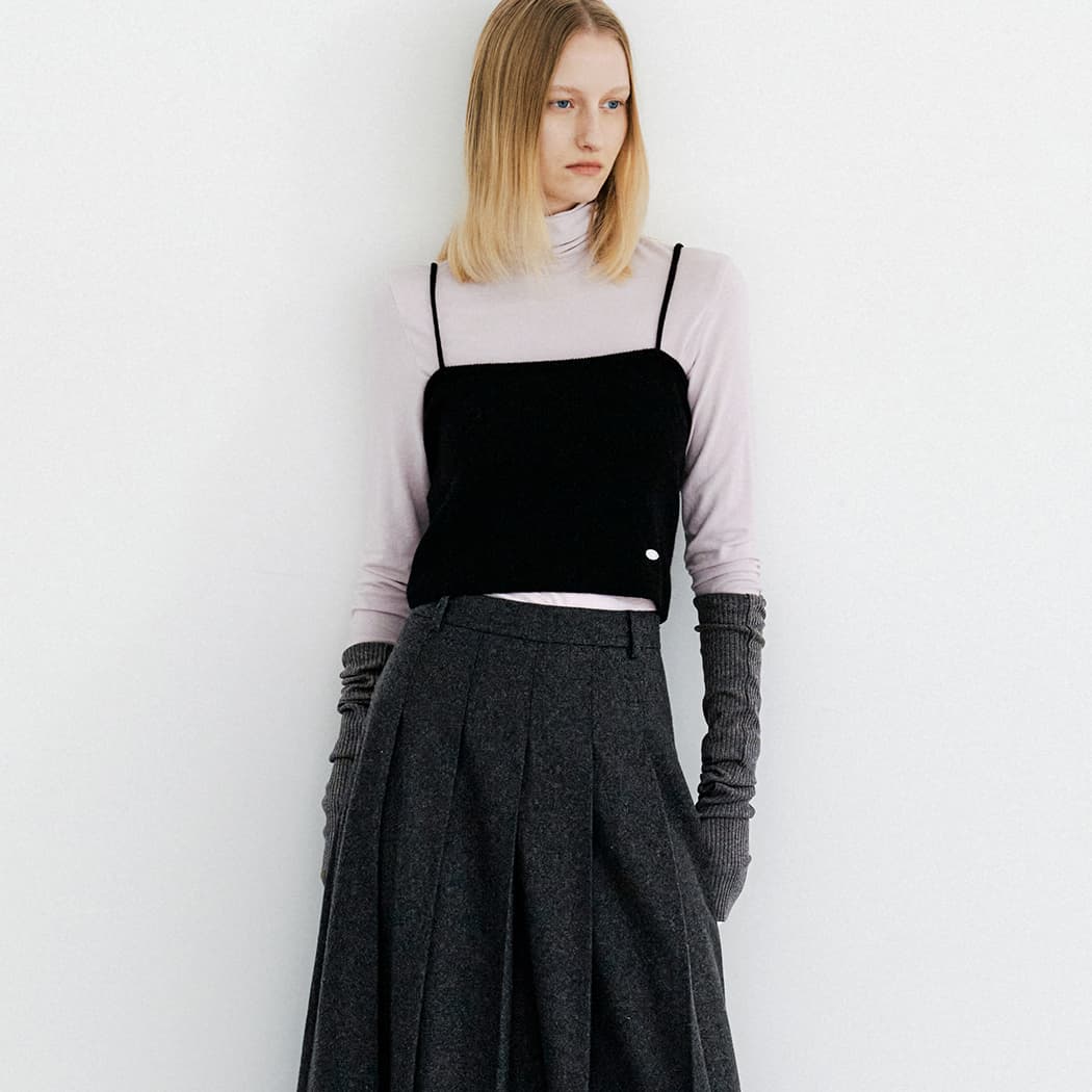 (Z-T-6986)ESSENTIAL CASHMERE BUSTIER KNIT