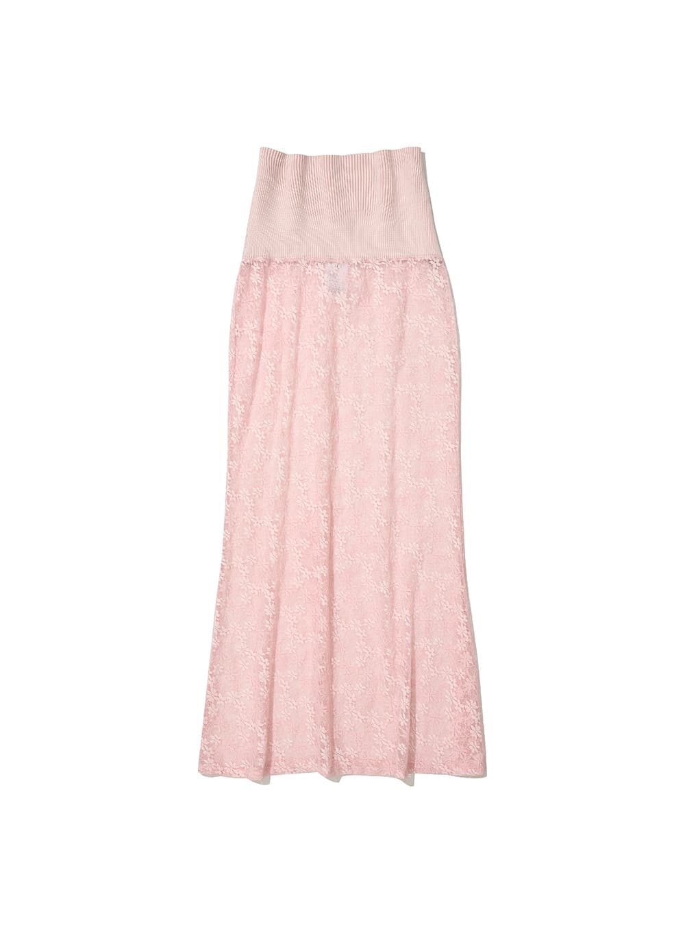 LACE FLARE MAXI SKIRT_PINK