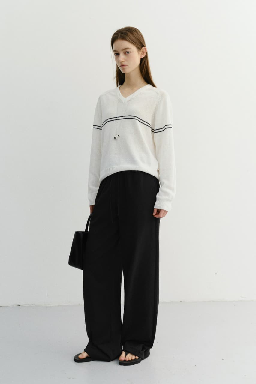 SUMMER WIDE JOGGER PANTS BLACK_UDPA6B225BK