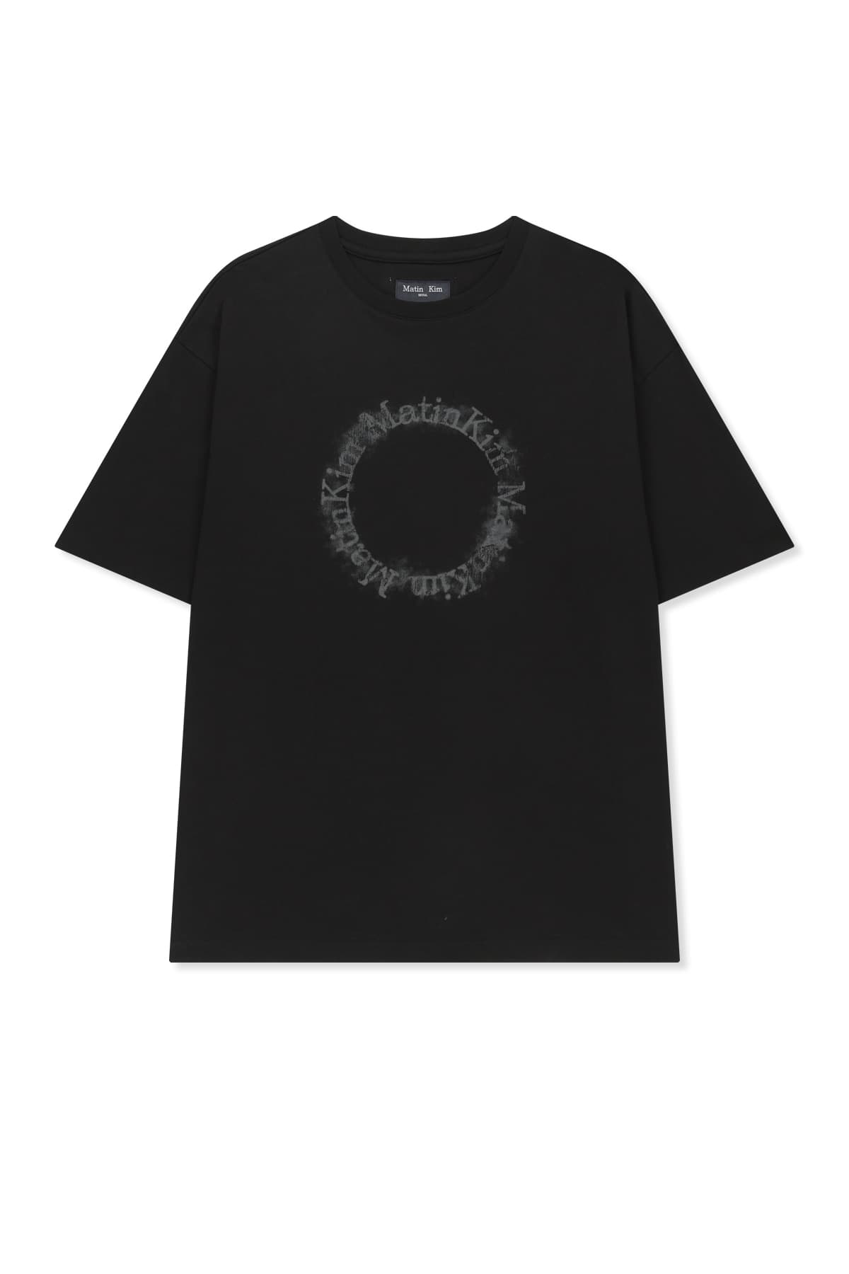 MATIN KIM CIRCLE LOGO TOP FOR MEN IN BLACK