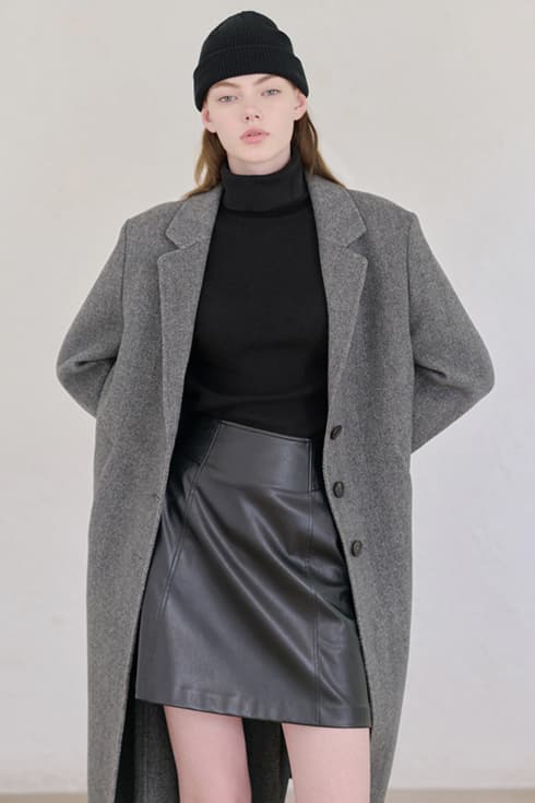 24FN relax-fit single handmade coat [M/GY]