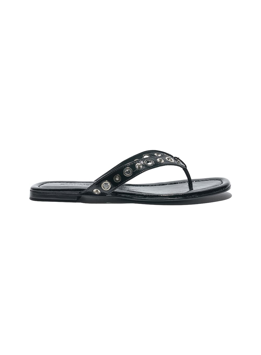STUD POINTED FILP-FLOPS_BLACK