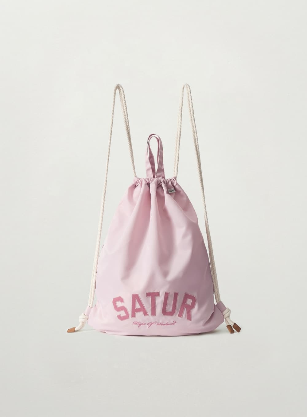 Nylon Draw String Bag - Light Pink