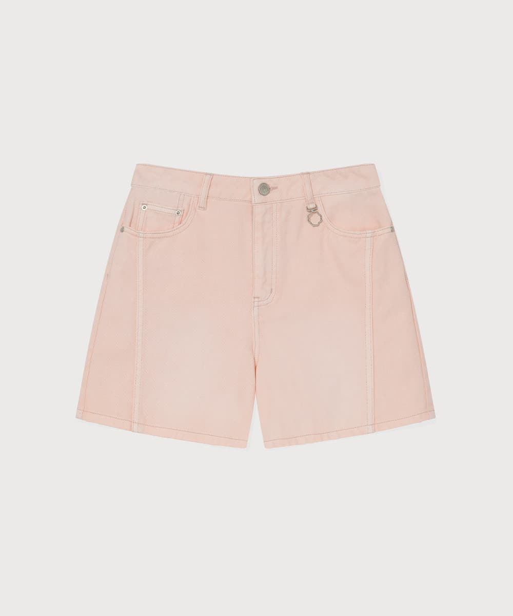 우먼 다잉 데님 쇼츠 Light Pink