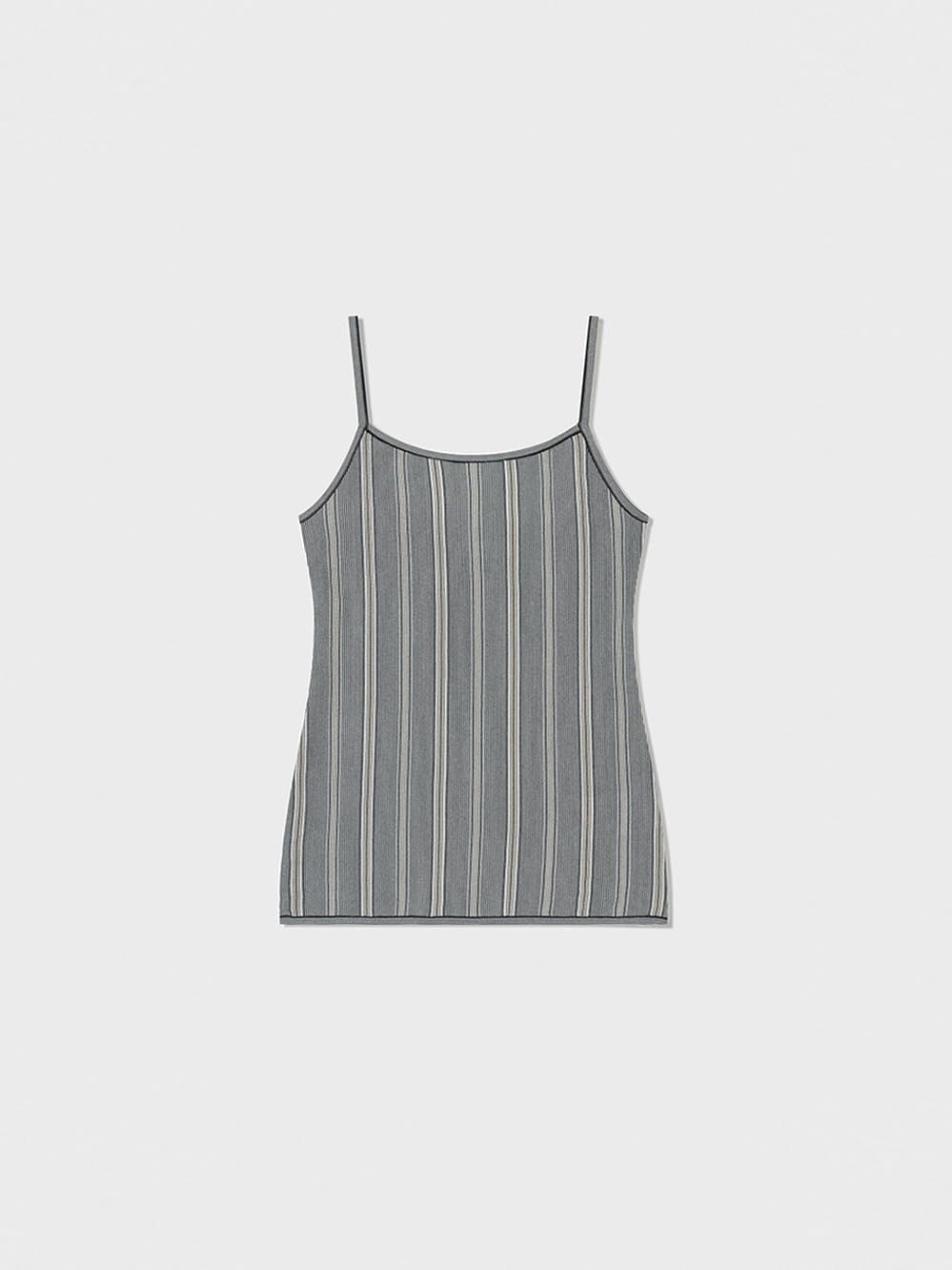 Stripe Sleeveless Knit Top_Navy