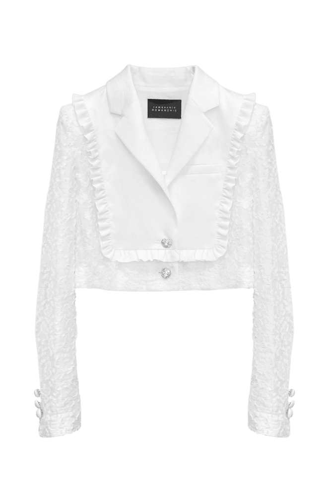 Low Collar Jacket (White)