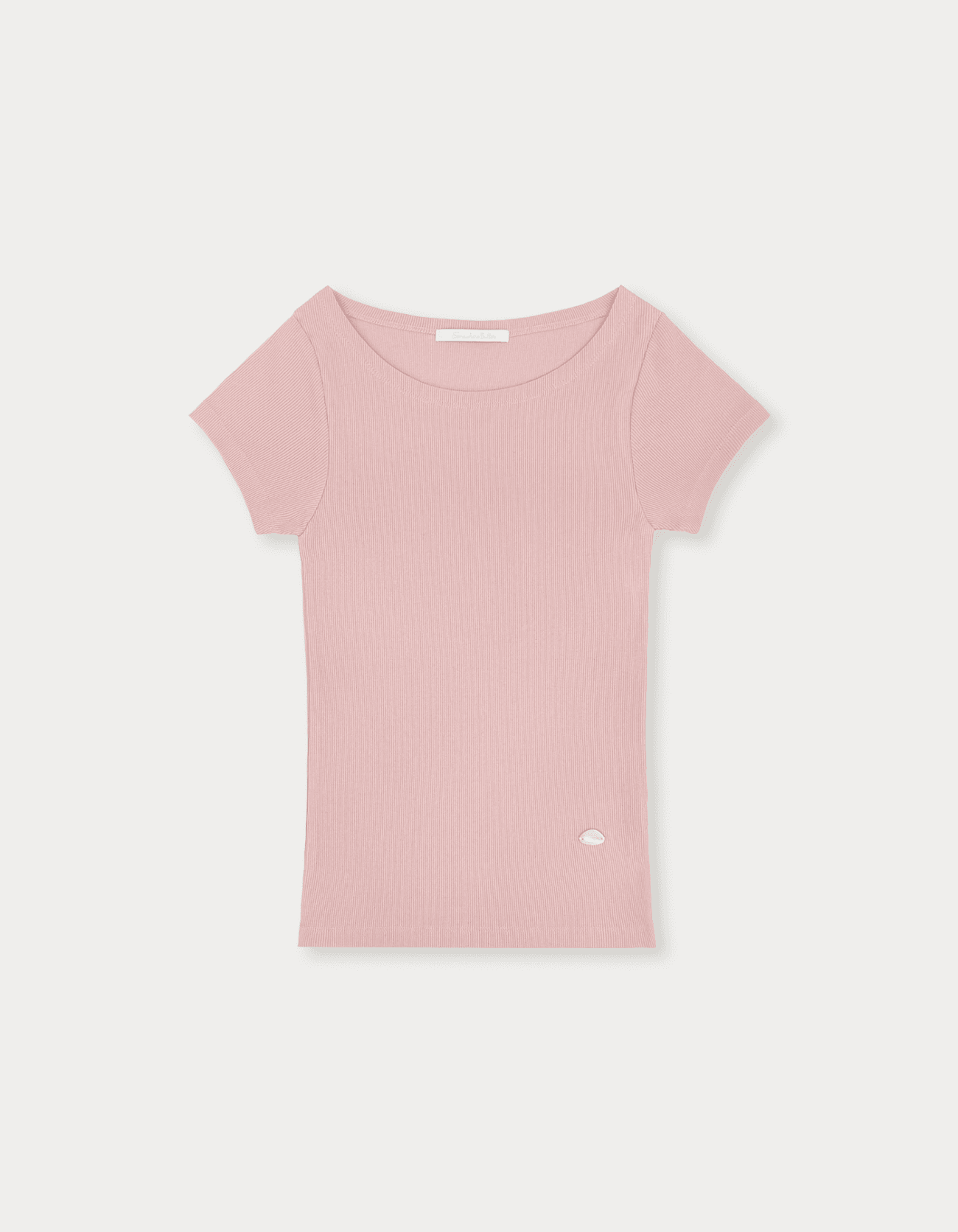 Boat Neck Pendant Top - Light Pink