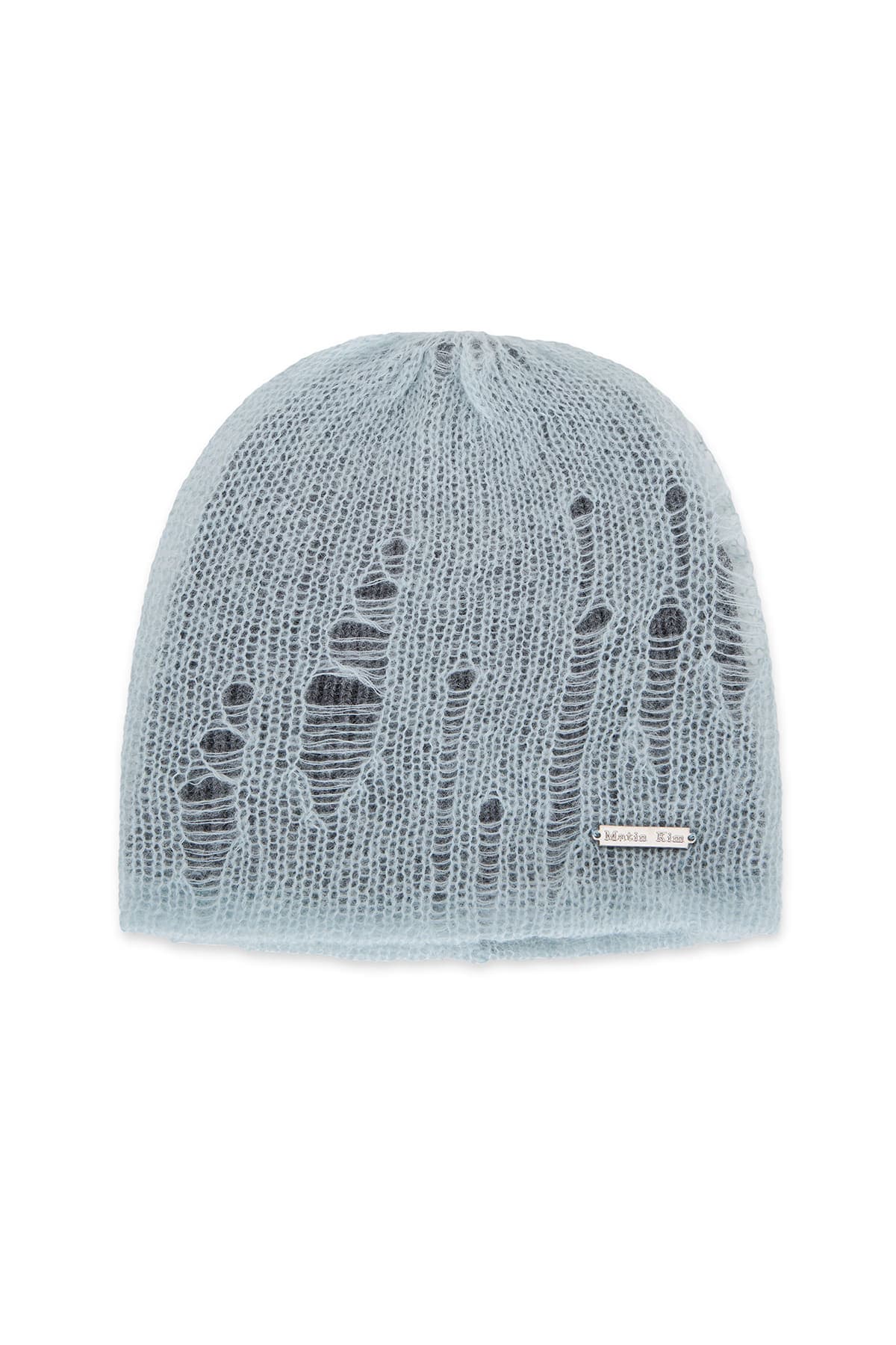 VINTAGE LAYER KNIT BEANIE IN LIGHT BLUE
