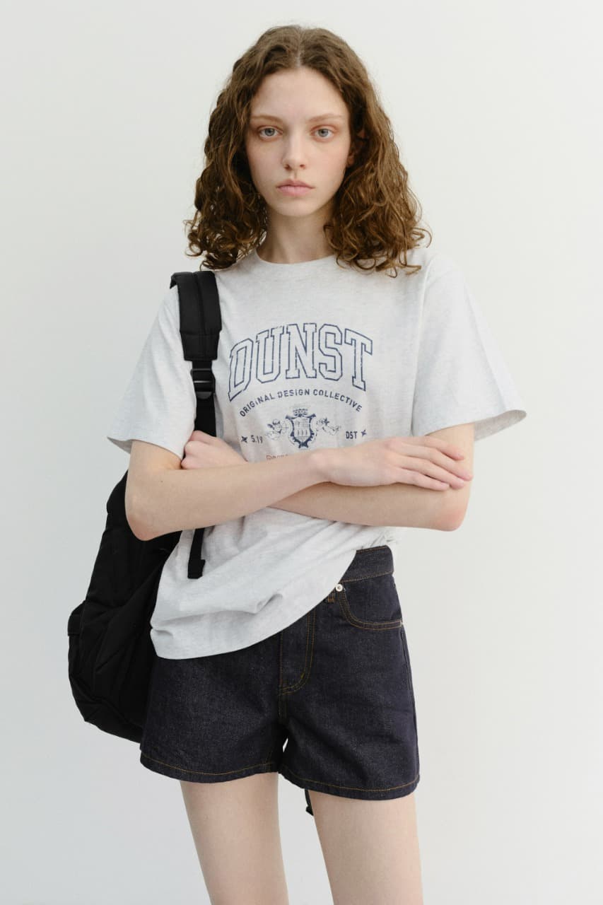 UNISEX CUPID ARCH LOGO T-SHIRT LIGHT MELANGE GREY_UDTS6B129G1