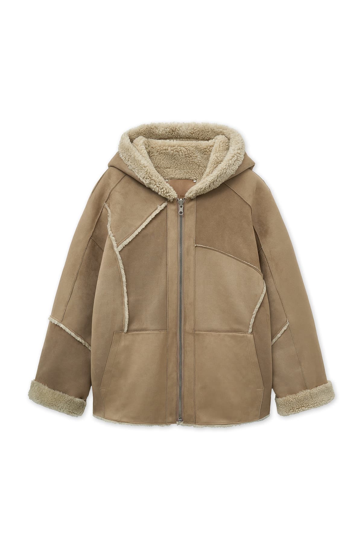 REVERSIBLE HOODY MUSTANG IN BEIGE