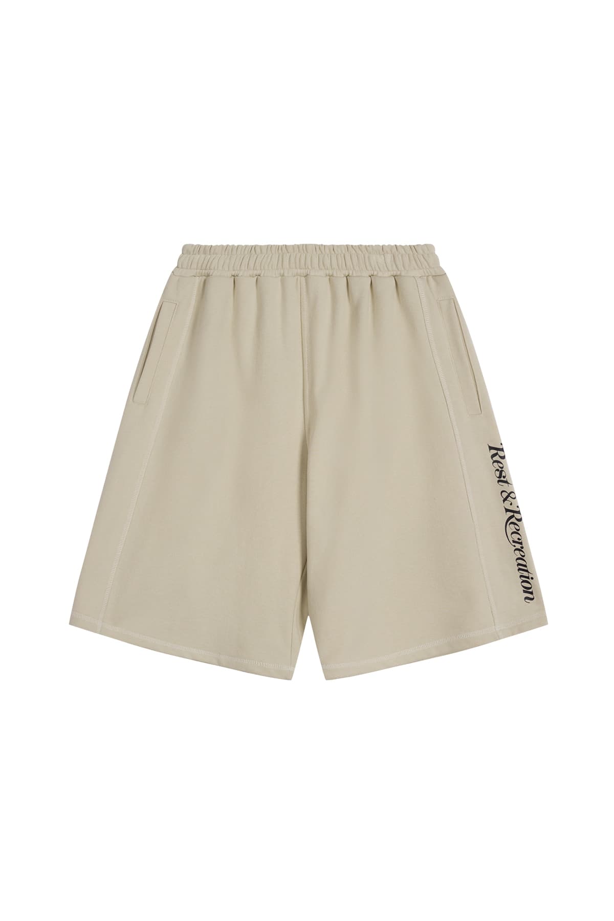 SWEAT MIDI SHORTS - LIGHT BEIGE