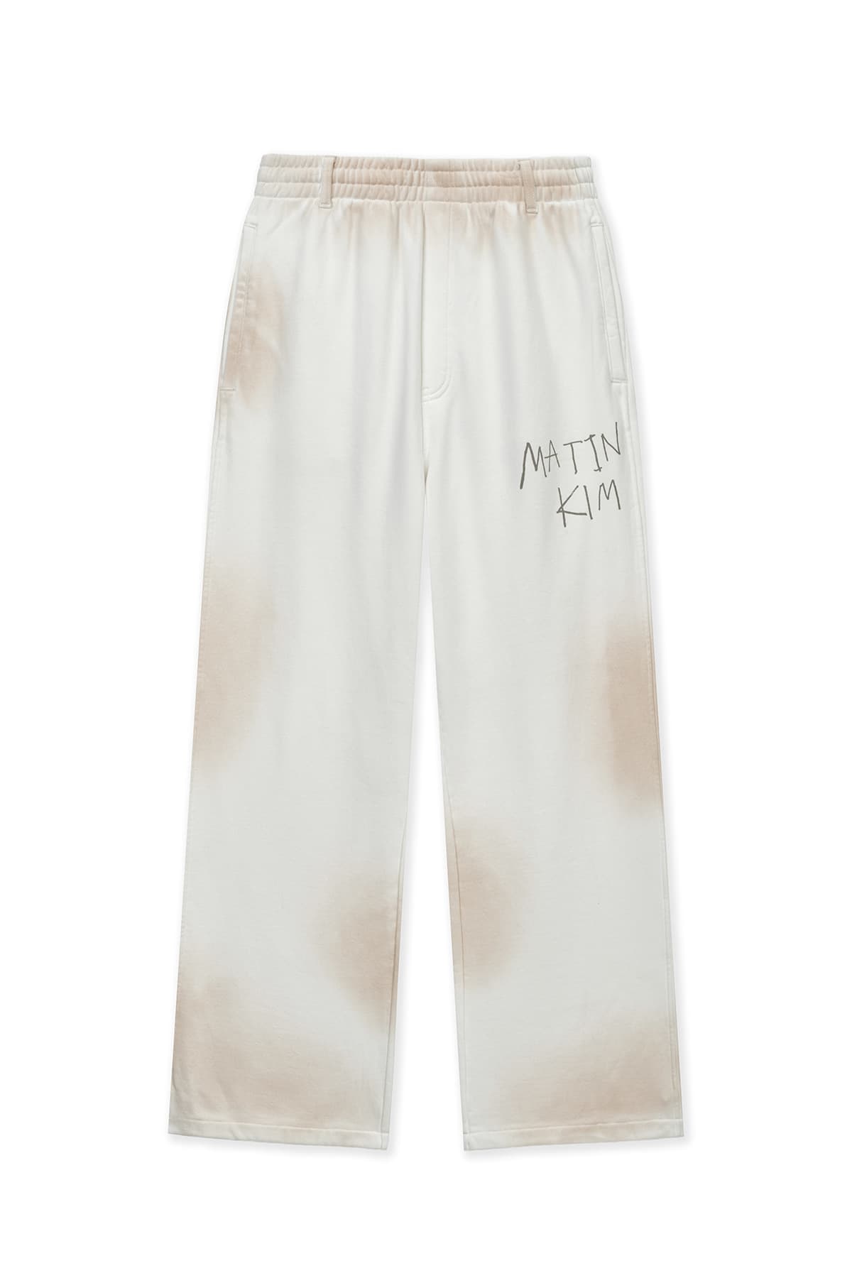 VINTAGE WASHED LOGO SWEATPANTS IN IVORY