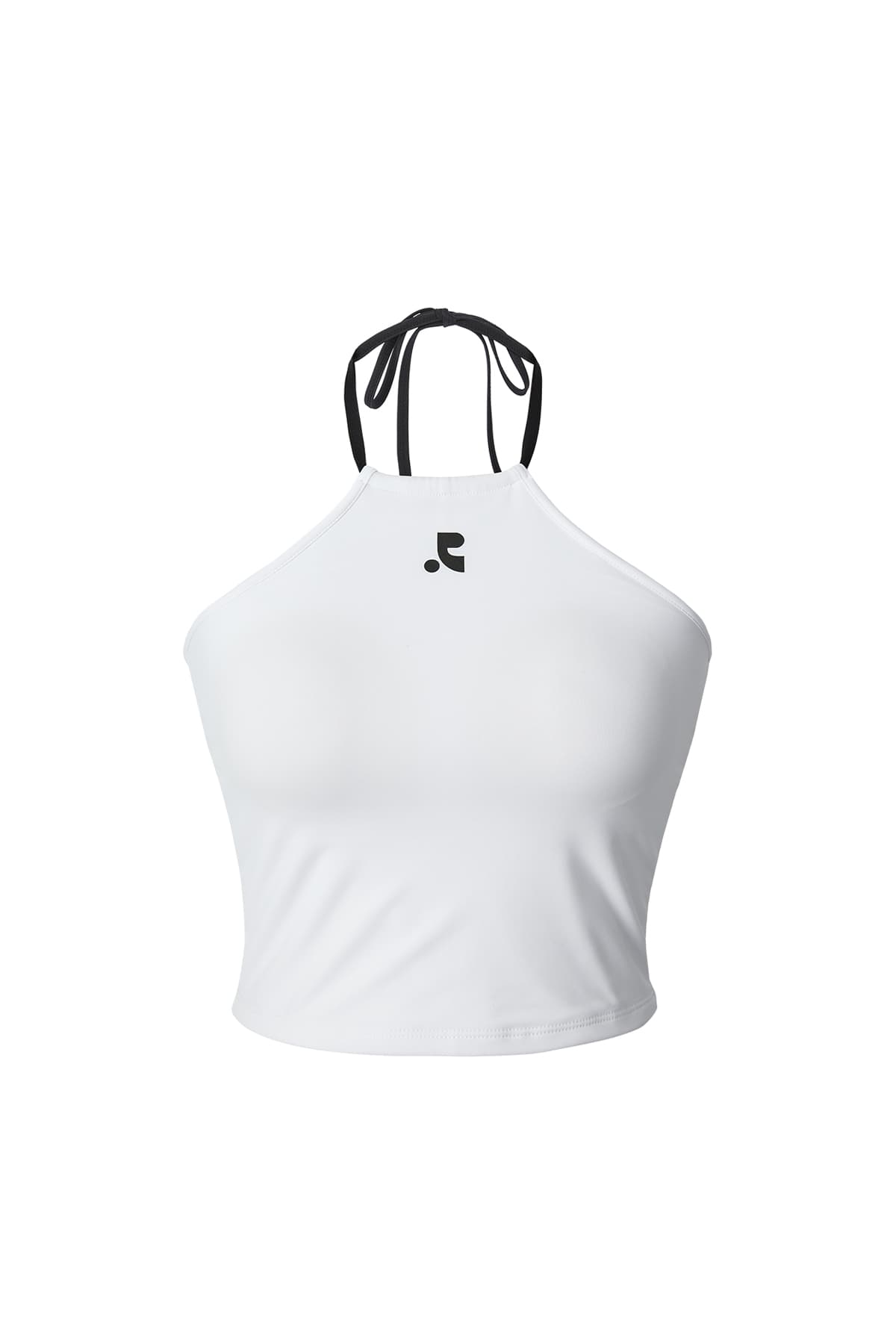 RR LOGO HALTER NECK TOP - WHITE